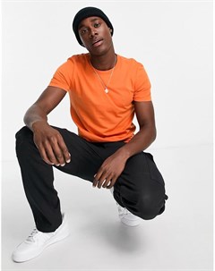 Ярко оранжевая футболка с круглым вырезом French connection