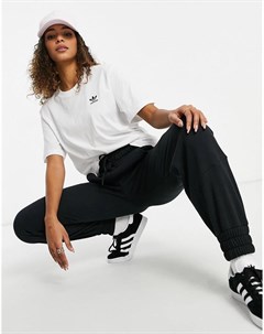 Белая футболка с небольшим логотипом Essential Adidas originals