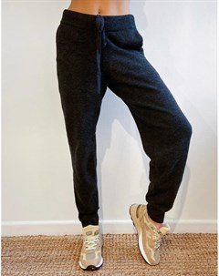 Темно серые трикотажные брюки Vero moda