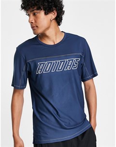 Темно синяя футболка с логотипом adidas Training Adidas performance