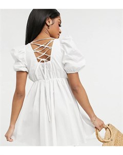 Белое платье мини с присборенной юбкой Y A S Petite Y.a.s petite