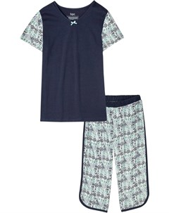 Пижама с брюками капри Bonprix