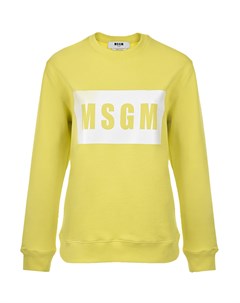 Желтый свитшот с логотипом Msgm