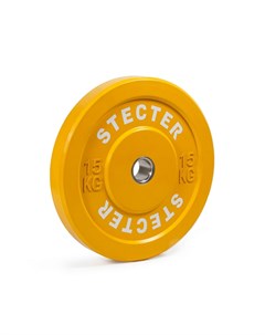 Диск тренировочный D50 мм 15 кг желтый 2193 Stecter