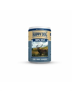 Влажный корм 100 Wild для собак при аллергии и проблемах с пищеварением с дичью 400 г Happy dog