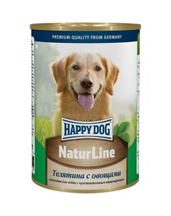 Natur Line полнорационный влажный корм для собак фарш из телятины и овощей в консервах 410 г Happy dog