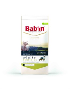 Сухой корм babin selective adulte sensitive для взрослых собак с чувствительным пищеварением с ягнен Bab'in