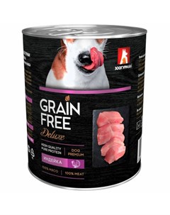 Grain Free Deluxe влажный корм для собак беззерновой с индейкой кусочки в желе в консервах 350 г Зоогурман