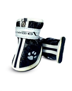 Ботинки для собак черные с лапками размер 4 55х45х55 мм 4 шт Триол