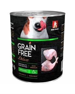 Grain Free Deluxe влажный корм для собак беззерновой с кроликом кусочки в желе в консервах 350 г Зоогурман