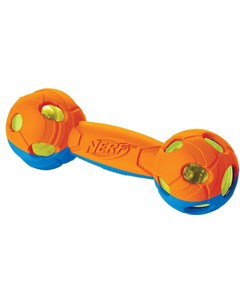 Игрушка для собак Гантель двухцветная светящаяся 17 5 см Nerf