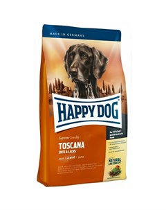 Сухой корм Adult Supreme Sensible Toscana для взрослых собак c чувствительным пищеварением с уткой и Happy dog