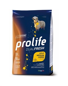 Dual Fresh Adult сухой корм для собак с ягненком буйволом и рисом Prolife