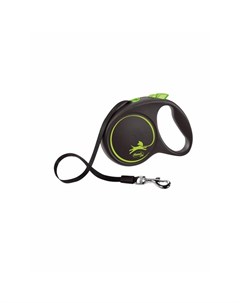 Black Design tape L поводок рулетка для собак зеленая 5 м до 50 кг Flexi