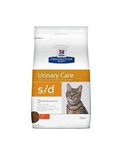 Prescription Diet Cat s d Urinary Care сухой корм для кошек при профилактике мочекаменной болезни МК Hill`s