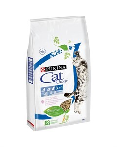 Сухой корм 3 в 1 для взрослых кошек с высоким содержанием домашней птицы и синдейкой 7 кг Cat chow