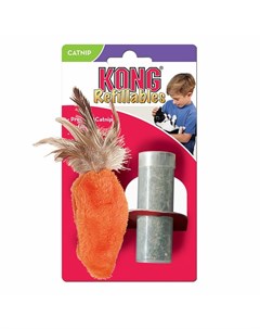 Игрушка для кошек Морковь плюш с тубом кошачьей мяты Kong