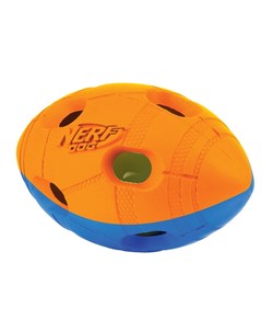 Игрушка для собак Мяч гандбольный двухцветный светящийся 13 см Nerf