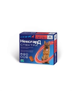 НексгарД Спектра XL жевательная таблетка от клещей гельминтов и блох для собак весом от 30 до 60 кг Frontline
