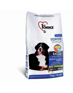 Senior для пожилых собак средних и крупных пород с курицей 7 кг 1st choice