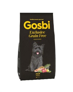 Сухой беззерновой корм Exclusive для взрослых собак мелких пород с лососем и ягненком 2 кг Gosbi