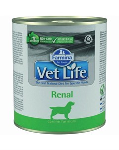 Влажный корм Vet Life Renal для собак с заболеваниями почек с курицей 300 г Farmina