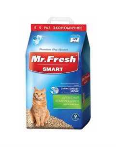 Smart наполнитель для короткошерстных кошек 9 л 4 2 кг Mr. fresh