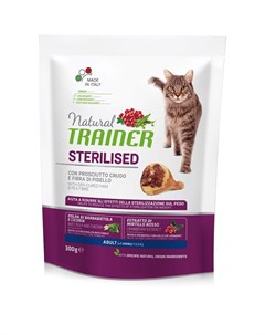 Natural Cat Sterilised Adult With Dry Cured Ham And Pea Fibre сухой корм c сыровяленой ветчиной и кл Trainer