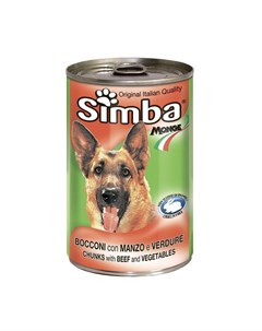 Dog консервы для собак кусочки говядина с овощами 1 2 кг х 12 Simba