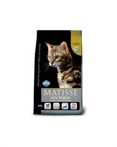 Matisse Neutered сухой корм с курицей для взрослых стерилизованных кошек и кастрированных котов всех Farmina