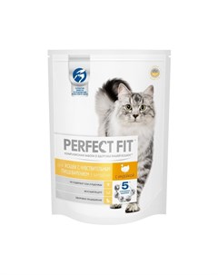 Полнорационный сухой корм для кошек с чувствительным пищеварением с индейкой 190 г Perfect fit