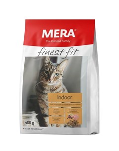 Finest Fit Indoor полнорационный сухой корм для кошек живущих в помещении с курицей 400 г Mera