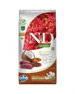N D Dog Grain Free quinoa skin coat venison корм для собак здоровая кожа и шерсть с олениной и киноа Farmina