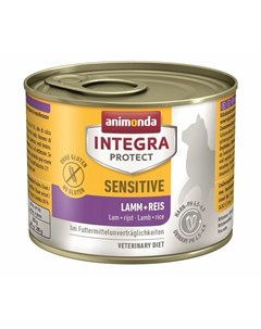Integra Protect Sensitive влажный корм для кошек при пищевой аллергии паштет c ягненком и рисом в ко Animonda