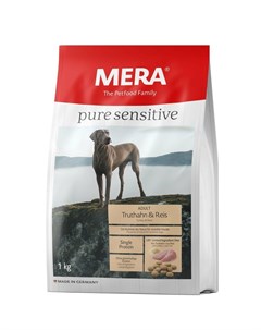 Сухой корм Pure Sensitive Adult Truthahn Reis для взрослых собак с индейкой и рисом 1 кг Mera