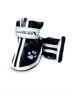 Ботинки для собак черные с лапками размер 0 40х30х40 мм 4 шт Триол
