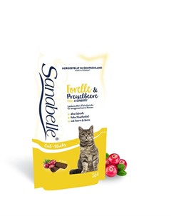 Snack полувлажное лакомство для кошек для поддержания здоровья мочевыводящей системы с форелью и клю Sanabelle