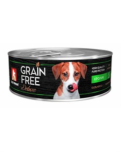 Grain Free Deluxe влажный корм для собак беззерновой с кроликом кусочки в желе в консервах 100 г Зоогурман