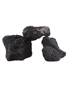 Декорация для аквариума природная PRIME Черный вулканический камень М 10 20 см Primezoo