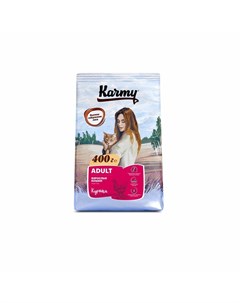 Adult полнорационный сухой корм для кошек с курицей 400 г Karmy