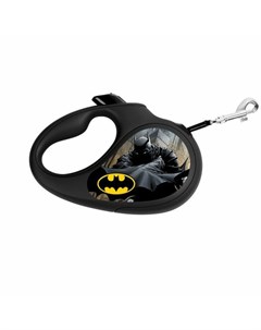 Поводок рулетка с рисунком Бэтмен Черный размер S до 15 кг 5 м черный Waudog