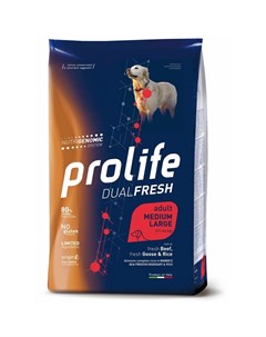 Dual Fresh Adult сухой корм для собак с говядиной гусем и рисом Prolife