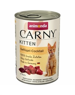 Carny Kitten влажный корм для котят тушенка из мяса курицы в консервах 400 г Animonda