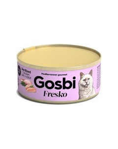 Влажный корм Fresko для стерилизованных кошек с курицей и кроликом 70 г Gosbi