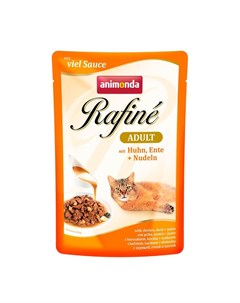 Rafine Soupe Adult влажный корм для кошек с курицей уткой и пастой кусочки в подливе в паучах 100 г Animonda
