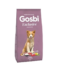 Сухой корм Exclusive для щенков средних пород с ягненком 500 г Gosbi