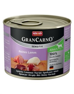 Gran Carno Sensitiv влажный корм для собак с чувствительным пищеварением фарш из ягненка в консервах Animonda