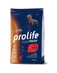 Dual Fresh Mini Adult сухой корм для собак с говядиной гусем и рисом Prolife