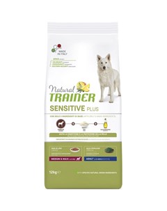 Natural Sensitive Plus гипоаллергенный сухой корм для взрослых собак средних и крупных пород с конин Trainer