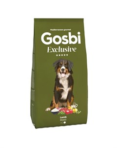 Сухой корм Exclusive для взрослых собак крупных пород с ягненком 12 кг Gosbi